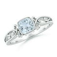 thumbnail image 1 of Angara Natural 0.52 Ct. Aquamarine Solitaire Ring in 14K White Gold for Women (Ring Size: 11.5), 1 of 12