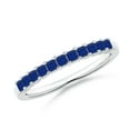 thumbnail image 1 of Angara Natural 0.55 Ct. Blue Sapphire Non Eternity Wedding Band in 14K White Gold for Women (Ring Size: 11.5), 1 of 1