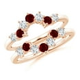 thumbnail image 1 of ANGARA Natural Ruby and Diamond Sunburst Ring Wrap in 14K Rose Gold for Women (Size-2.6mm) | July Birthstone, Birthday, Anniversary, Jewelry Gift for Women | Natural Ruby Ring, 1 of 10