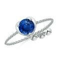 thumbnail image 1 of Angara Natural 0.6 Ct. Blue Sapphire Solitaire Ring in 14K White Gold for Women (Ring Size: 3.5), 1 of 9