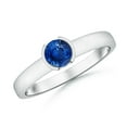 thumbnail image 1 of Angara Natural 0.6 Ct. Blue Sapphire Solitaire Ring in 14K White Gold for Women (Ring Size: 3), 1 of 9
