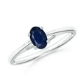 thumbnail image 1 of Angara Natural 0.6 Ct. Blue Sapphire Solitaire Ring in Sterling Silver for Women (Ring Size: 11), 1 of 9