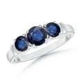 thumbnail image 1 of Angara Natural 0.6 Ct. Blue Sapphire with Blue Sapphire Classic Ring in Sterling Silver for Women (Ring Size: 9), 1 of 9