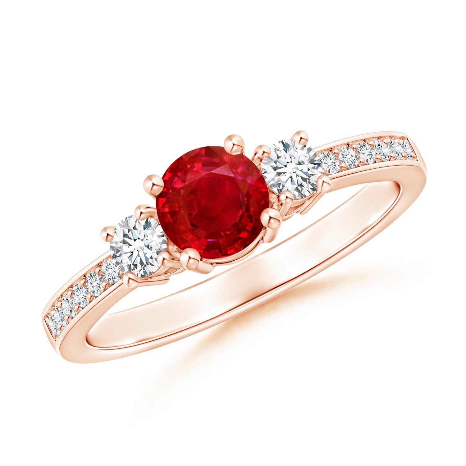 ANGARA Natural Classic Three Stone 1 ct Ruby and Diamond Ring in 14K White  Gold for Women (Size-6mm) | July Birthstone, Birthday, Anniversary, Jewelry  ..., image size:1500x1500