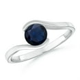 thumbnail image 1 of Angara Natural 0.7 Ct. Blue Sapphire Solitaire Ring in Sterling Silver for Women (Ring Size: 7), 1 of 10