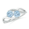 thumbnail image 1 of Angara Natural 0.8 Ct. Aquamarine with Diamond Classic Ring in 14K White Gold for Women (Ring Size: 8), 1 of 9