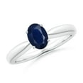 thumbnail image 1 of Angara Natural 0.85 Ct. Blue Sapphire Solitaire Ring in Sterling Silver for Women (Ring Size: 11), 1 of 8