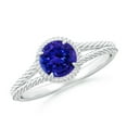 thumbnail image 1 of Angara Natural 0.9 Ct. Tanzanite Solitaire Ring in 14K White Gold for Women (Ring Size: 3), 1 of 9