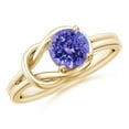 thumbnail image 1 of Angara Natural 0.9 Ct. Tanzanite Solitaire Ring in 14K Yellow Gold for Women (Ring Size: 11.5), 1 of 9