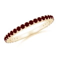 thumbnail image 1 of ANGARA Natural Prong Set Round Ruby Eternity Wedding Ring in 14K Yellow Gold for Women (Size-1.6mm) | July Birthstone, Birthday, Anniversary, Jewelry Gift for Women | Natural Ruby Ring, 1 of 9