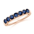 thumbnail image 1 of ANGARA Natural 1.05 Ct Shared Prong Set Half Eternity Sapphire Wedding Band in 14K Rose Gold for Women (Size-3.1mm) | September Birthstone, Anniversary, Jewelry Gift for Women | Natural Sapphire Ring, 1 of 10