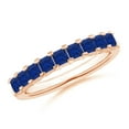 thumbnail image 1 of Angara Natural 1.08 Ct. Blue Sapphire Non Eternity Wedding Band in 14K Rose Gold for Women (Ring Size: 12), 1 of 1