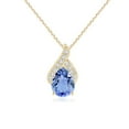 thumbnail image 1 of ANGARA Natural Solitaire Pear-Shaped 1.1 ct Tanzanite Flame Pendant in 14K Yellow Gold for Women (Size-8x6mm) | December Birthstone, Anniversary, Jewelry Gift for Women | Natural Tanzanite Necklace, 1 of 8