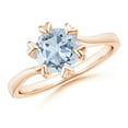 thumbnail image 1 of ANGARA Natural Heart Prong-Set 1.12 ct Aquamarine Solitaire Engagement Ring in 14K Rose Gold for Women (Size-7mm) | March Birthstone, Anniversary, Jewelry Gift for Women | Natural Aquamarine Ring, 1 of 7