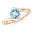 thumbnail image 1 of Angara Natural 1.12 Ct. Aquamarine Solitaire Ring in 14K Rose Gold for Women (Ring Size: 6), 1 of 9