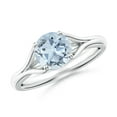 thumbnail image 1 of Angara Natural 1.12 Ct. Aquamarine Solitaire Ring in 14K White Gold for Women (Ring Size: 4), 1 of 10