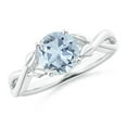 thumbnail image 1 of Angara Natural 1.12 Ct. Aquamarine Solitaire Ring in 14K White Gold for Women (Ring Size: 7), 1 of 10
