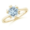 thumbnail image 1 of ANGARA Natural Heart Prong-Set 1.12 ct Aquamarine Solitaire Engagement Ring in 14K Yellow Gold for Women (Size-7mm) | March Birthstone, Anniversary, Jewelry Gift for Women | Natural Aquamarine Ring, 1 of 7