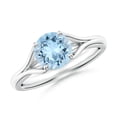 thumbnail image 1 of Angara Natural 1.12 Ct. Aquamarine Solitaire Ring in Sterling Silver for Women (Ring Size: 11.5), 1 of 10