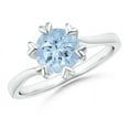 thumbnail image 1 of ANGARA Natural Heart Prong-Set 1.12 ct Aquamarine Engagement Ring in 925 Sterling Silver for Women (Size-7mm) | March Birthstone, Anniversary, Jewelry Gift for Women | Natural Aquamarine Ring, 1 of 8
