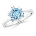 thumbnail image 1 of ANGARA Natural Heart Prong-Set 1.12 ct Aquamarine Engagement Ring in 925 Sterling Silver for Women (Size-7mm) | March Birthstone, Anniversary, Jewelry Gift for Women | Natural Aquamarine Ring, 1 of 8