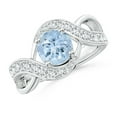 thumbnail image 1 of ANGARA Natural Solitaire Round 1.12 ct Aquamarine Infinity Promise Ring in 925 Sterling Silver for Women (Size-7mm) | March Birthstone, Anniversary, Jewelry Gift for Women | Natural Aquamarine Ring, 1 of 10