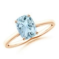 thumbnail image 1 of Angara Natural 1.2 Ct. Aquamarine Fashion Ring in 14K Rose Gold for Women (Ring Size: 12), 1 of 9