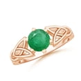 thumbnail image 1 of Angara Natural 1.2 Ct. Emerald Solitaire Ring in 14K Rose Gold for Women (Ring Size: 3.5), 1 of 10
