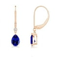thumbnail image 1 of ANGARA Natural 1.3 ct Tanzanite Leverback Drop Earrings with Diamond in 14K Rose Gold for Women (Size-7x5mm) | December Birthstone, Anniversary, Jewelry Gift for Women | Natural Tanzanite Earrings, 1 of 7