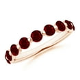 thumbnail image 1 of ANGARA Natural Floating Round 1.35 ct Ruby Semi Eternity Wedding Ring in 14K Rose Gold for Women (Size-3mm) | July Birthstone, Birthday, Anniversary, Jewelry Gift for Women | Natural Ruby Ring, 1 of 10