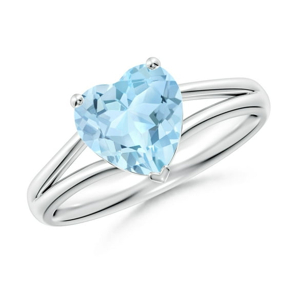 Angara Natural 1.4 Ct. Aquamarine Solitaire Ring in Sterling Silver for Women (Ring Size: 3.5)