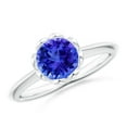 thumbnail image 1 of Angara Natural 1.45 Ct. Tanzanite Solitaire Engagement Ring in 14K White Gold for Women (Ring Size: 3.5), 1 of 9