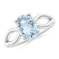 thumbnail image 1 of Angara Natural 1.5 Ct. Aquamarine Solitaire Ring in 14K White Gold for Women (Ring Size: 6), 1 of 10