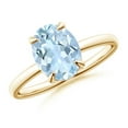 thumbnail image 1 of Angara Natural 1.5 Ct. Aquamarine Solitaire Ring in 14K Yellow Gold for Women (Ring Size: 12), 1 of 11