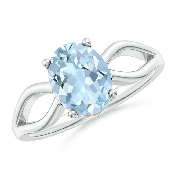 Angara Natural 1.5 Ct. Aquamarine Solitaire Ring in Sterling Silver for Women (Ring Size: 4.5)
