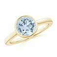 thumbnail image 1 of Angara Natural 1.6 Ct. Aquamarine Solitaire Ring in 14K Yellow Gold for Women (Ring Size: 11.5), 1 of 8