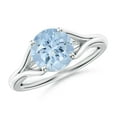 thumbnail image 1 of Angara Natural 1.6 Ct. Aquamarine Solitaire Ring in Sterling Silver for Women (Ring Size: 4), 1 of 9