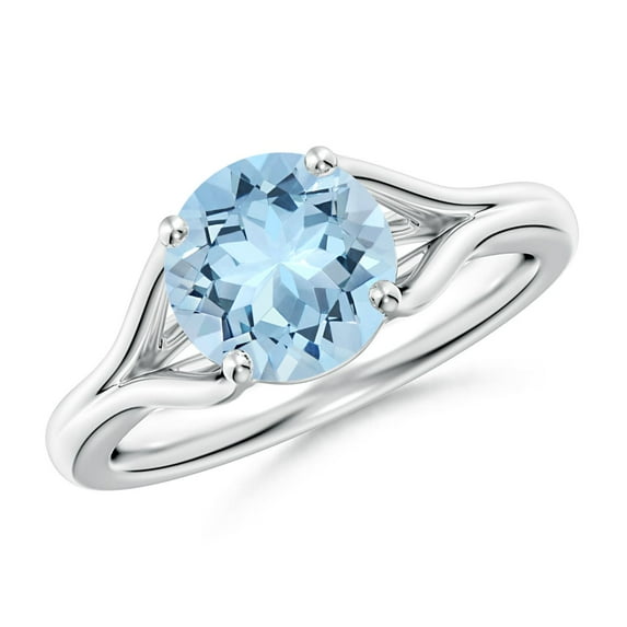 Angara Natural 1.6 Ct. Aquamarine Solitaire Ring in Sterling Silver for Women (Ring Size: 4)