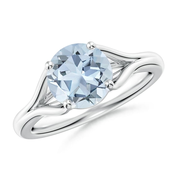 Angara Natural 1.6 Ct. Aquamarine Solitaire Ring in Sterling Silver for Women (Ring Size: 9.5)