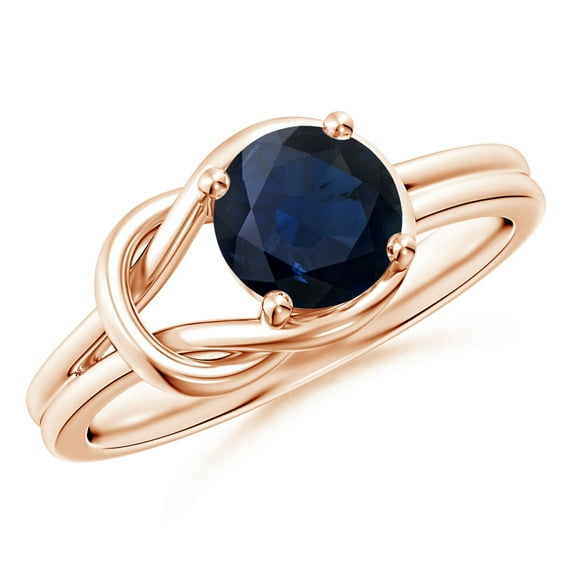 Angara Natural 1.6 Ct. Blue Sapphire Solitaire Ring in 14K Rose Gold for Women (Ring Size: 3)