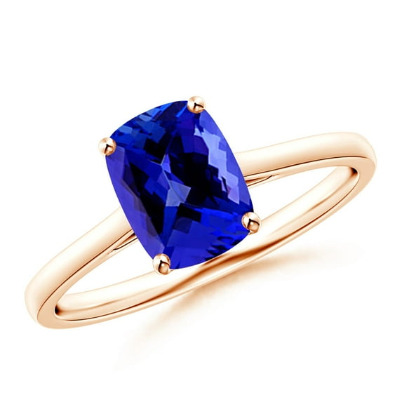 Angara Natural 1.6 Ct. Tanzanite Fashion Ring in 14K Rose Gold for Women (Ring Size: 11)