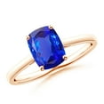 thumbnail image 1 of ANGARA Natural Prong-Set Cushion 1.6 ct Tanzanite Solitaire Ring in 14K Rose Gold for Women (Size-8x6mm) | December Birthstone, Birthday, Anniversary, Jewelry Gift for Women | Natural Tanzanite Ring, 1 of 8