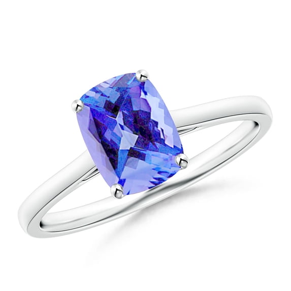 Angara Natural 1.6 Ct. Tanzanite Fashion Ring in 14K White Gold for Women (Ring Size: 10.5)