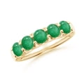 thumbnail image 1 of ANGARA Natural Shared Prong Set Half Eternity 1.65 ct Emerald Wedding Band in 14K Yellow Gold for Women (Size-4.5mm) | May Birthstone, Anniversary, Jewelry Gift for Women | Natural Emerald Ring, 1 of 9