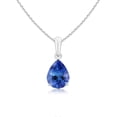 thumbnail image 1 of ANGARA Natural Pear-Shaped 1.65 ct Tanzanite Solitaire Pendant in 14K White Gold for Women (Size-9x7mm) | December Birthstone, Anniversary, Jewelry Gift for Women | Natural Tanzanite Necklace, 1 of 8