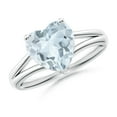 thumbnail image 1 of Angara Natural 1.8 Ct. Aquamarine Solitaire Ring in Sterling Silver for Women (Ring Size: 9.5), 1 of 8