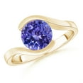 thumbnail image 1 of Angara Natural 1.8 Ct. Tanzanite Solitaire Ring in 14K Yellow Gold for Women (Ring Size: 3), 1 of 9