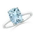 thumbnail image 1 of ANGARA Natural Prong-Set Cushion 1.85 ct Aquamarine Solitaire Ring in 925 Sterling Silver for Women (Size-9x7mm) | March Birthstone, Anniversary, Jewelry Gift for Women | Natural Aquamarine Ring, 1 of 7