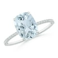 thumbnail image 1 of Angara Natural 1.85 Ct. Aquamarine with Diamond Classic Ring in 14K White Gold for Women (Ring Size: 10), 1 of 11