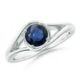 thumbnail image 1 of Angara Natural 1 Ct. Blue Sapphire Solitaire Ring in Sterling Silver for Women (Ring Size: 6), 1 of 9